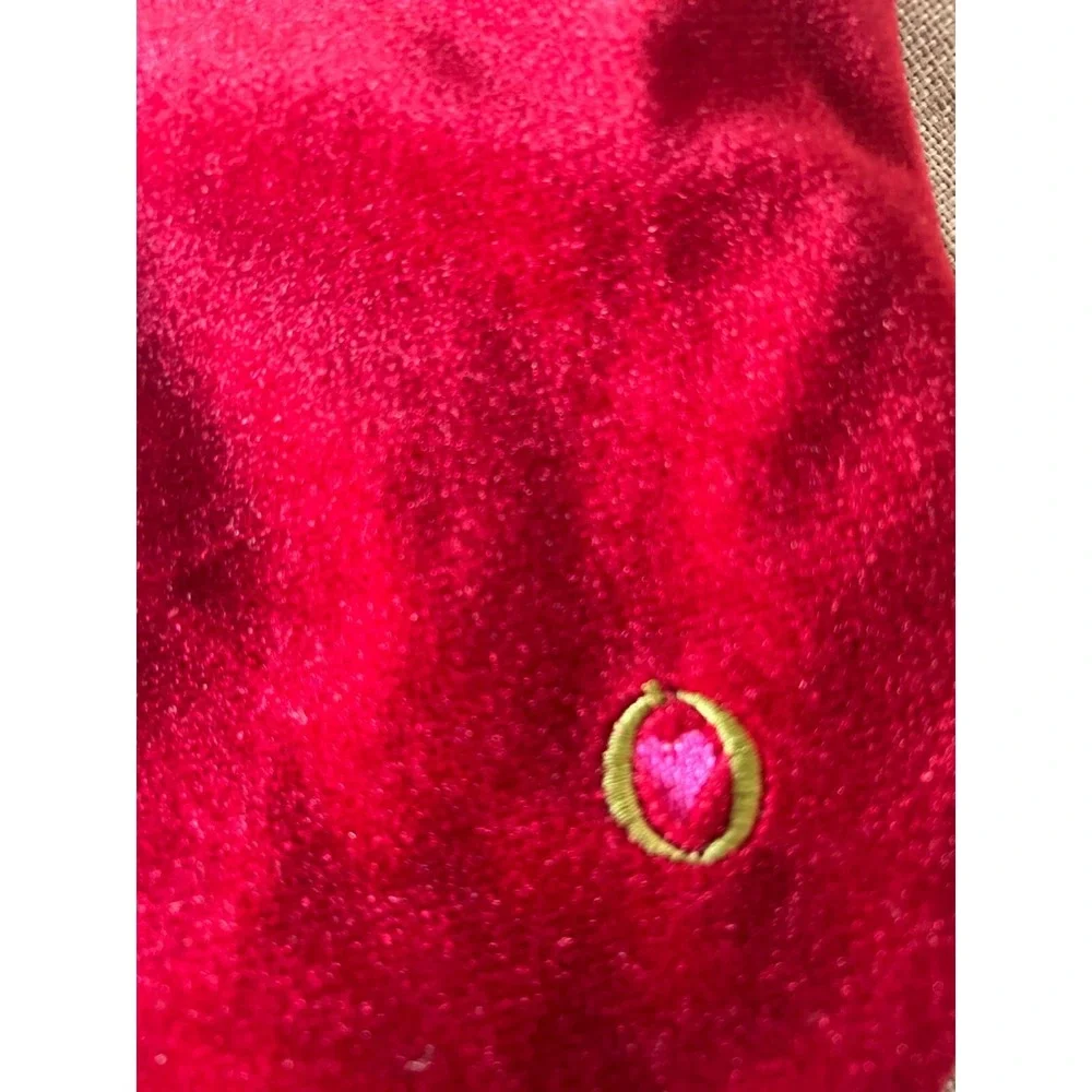 Christmas‎ Stocking Meow Pet Cat Kitty Kitten Red Silver Fish Bells Velvet 15
